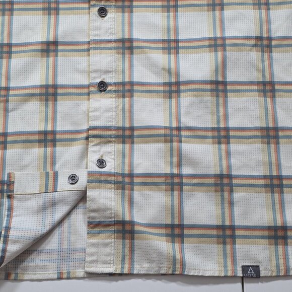 Ascend Performance Shirt Mens 2XL Plaid SS Vented Fishing Outdoors Lightweight - Picture 9 of 14